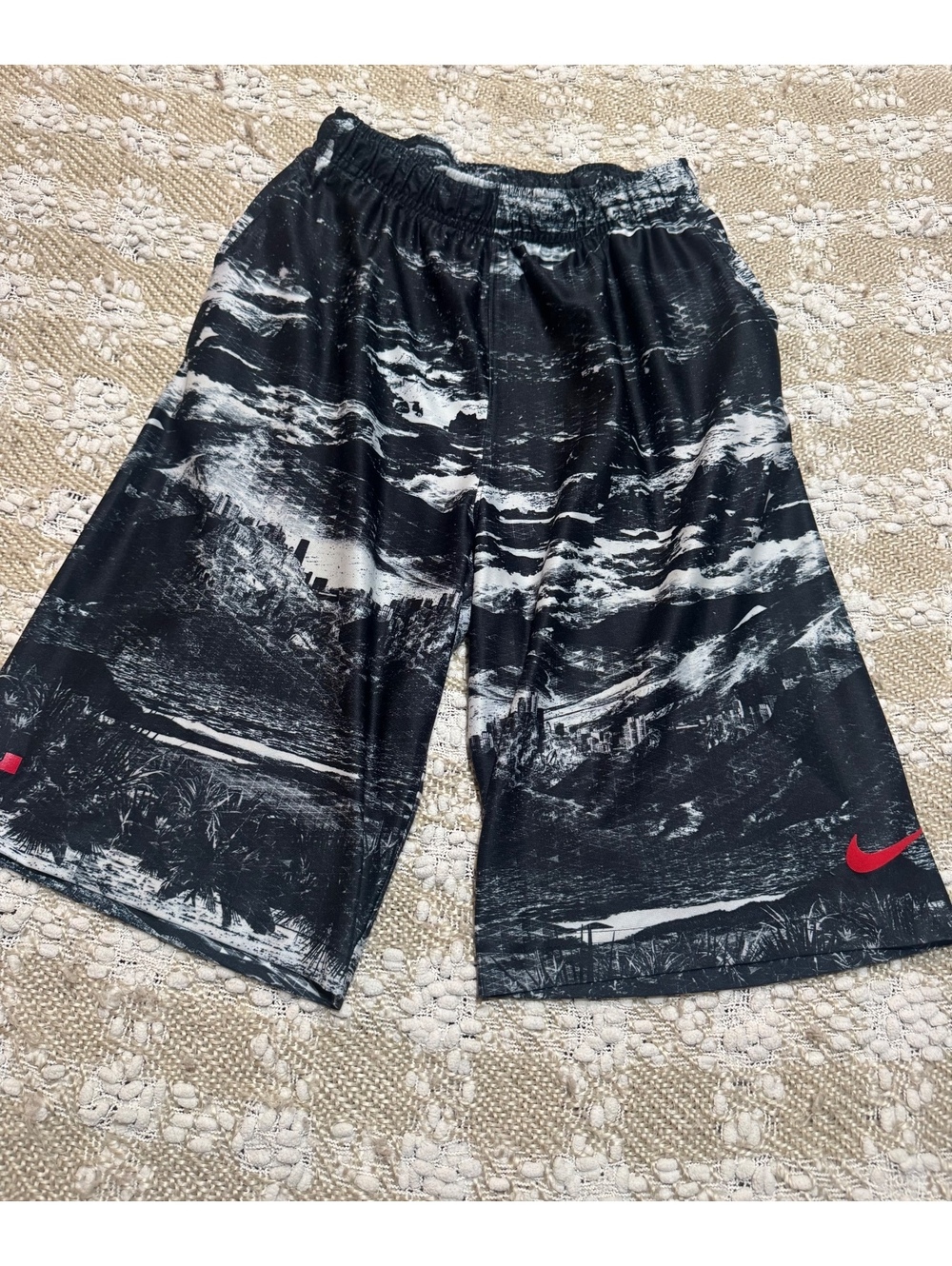 Nike Dri-Fit LeBron James Ultimate Elite Basketball Short Graphic Abstract L
